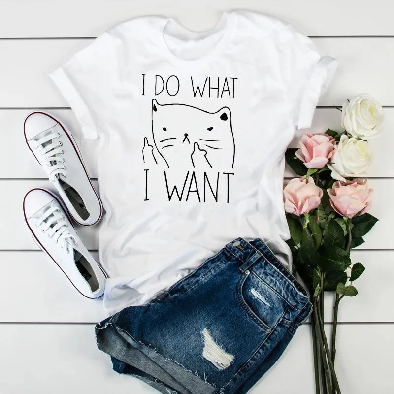 Plus Size Women’s T-Shirt – Leopard Heartbeat Print, White, Short Sleeve