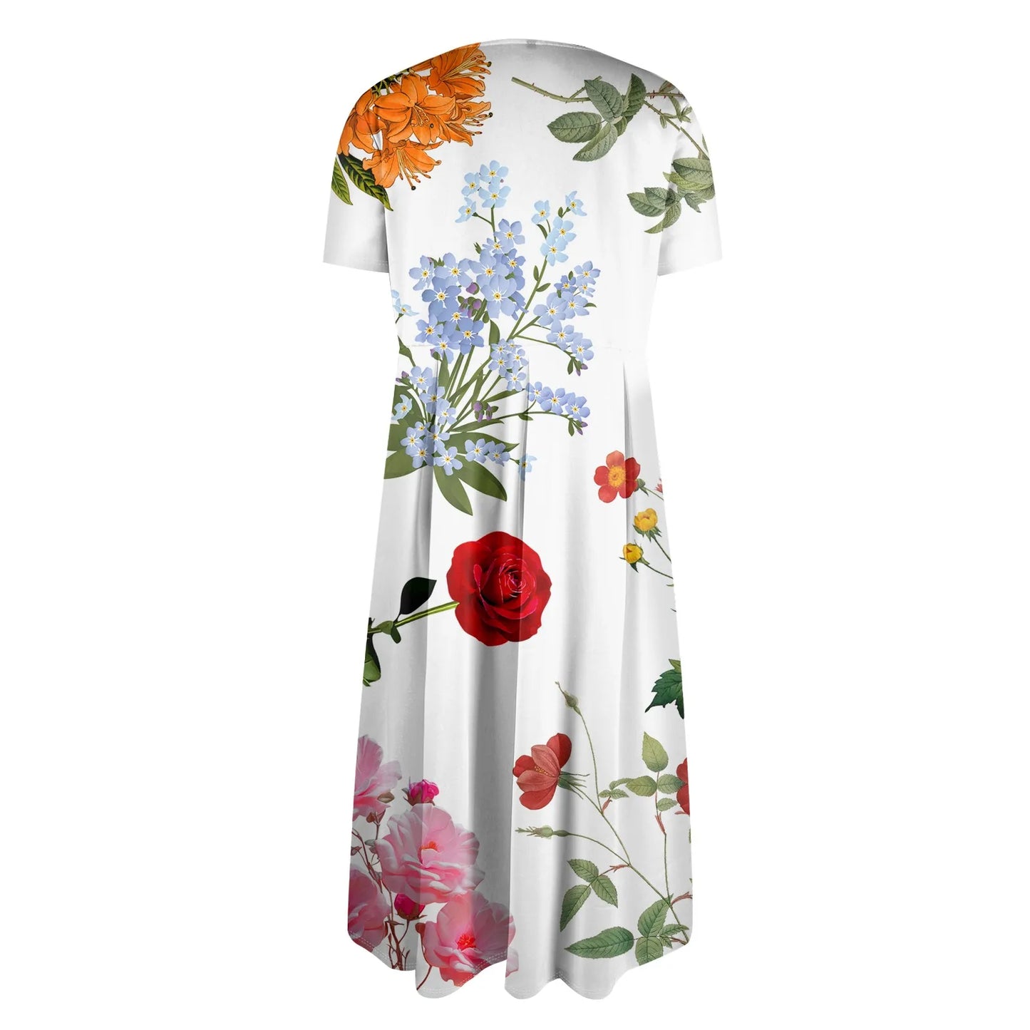 Plus Size Women’s Floral Printed Maxi Dress – Comfortable Beach or Casual Wear
