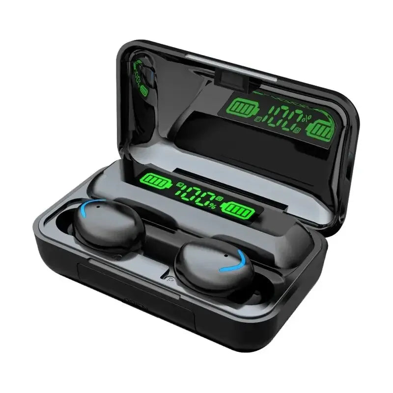 F9 Wireless Bluetooth Earbuds with Charging Case – Waterproof, LED Display