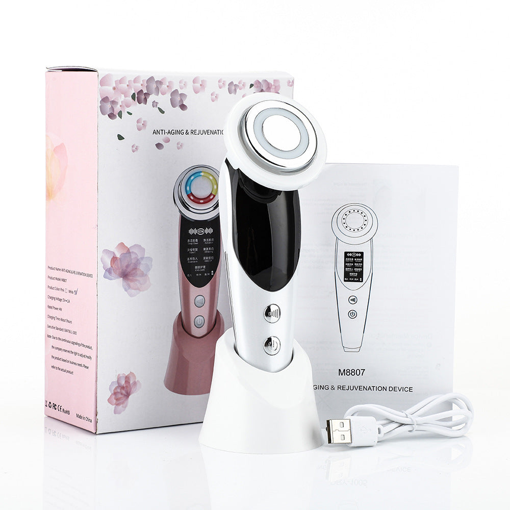 7-in-1 Facial Massager – EMS Microcurrent, LED Light Therapy & Skin Rejuvenation Device
