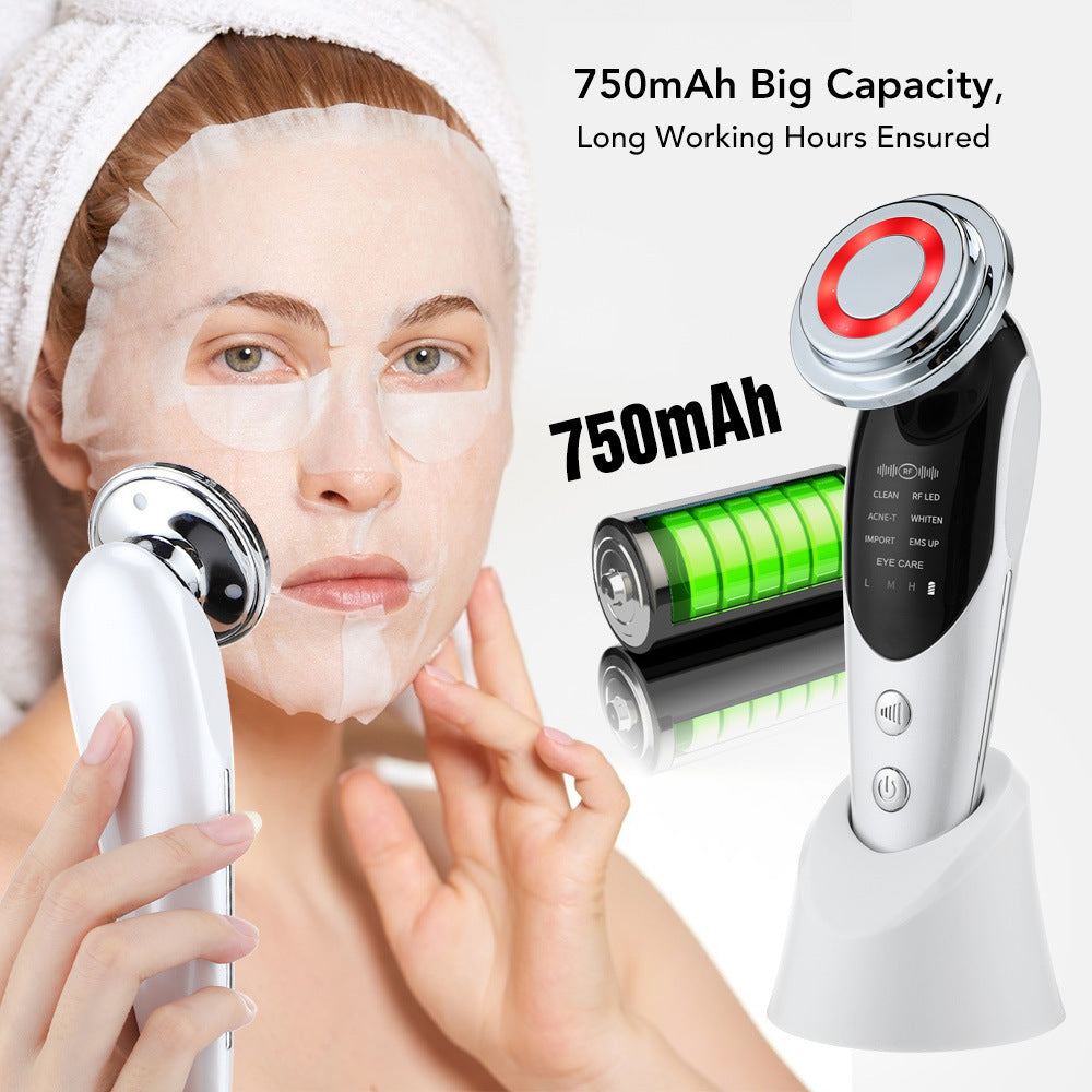 7-in-1 Facial Massager – EMS Microcurrent, LED Light Therapy & Skin Rejuvenation Device