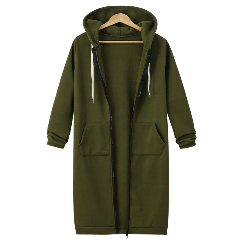 Women’s Hooded Long Sleeve Fleece Jacket – Casual  Autumn /Winter Coat, High Quality✓