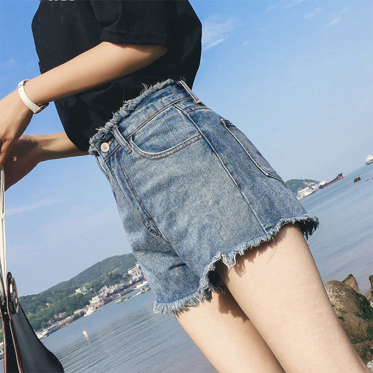 Women’s High-Waist Loose Denim Shorts – Casual Summer Style