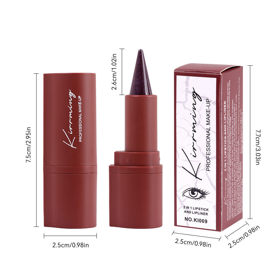 2-în-1 Luxury Eyeliner & Lip Color – Waterproof, Long-Lasting Beauty