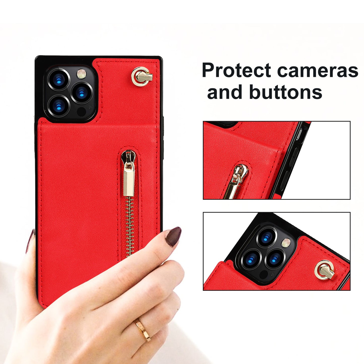 iPhone XR Crossbody iPhone Case – TPU Leather Wallet, Shockproof, Magnetic & Anti-Fall Cover